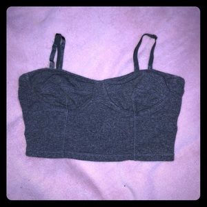 Dark grey tank/crop top